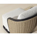 Bora Louis Cream Outdoor Swivel Lounge Chair, Swivel